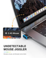 Seenda Mouse Jiggler USB Shaker Mechanical Undetectable On Off Mover Movement Simulator Smart Slent Keeps Computer Laptop Awake
