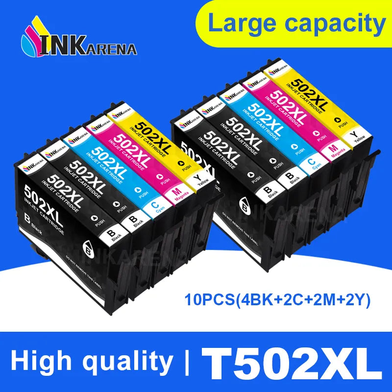 T502XL 502 502XL Full Ink Cartridge with Chip Compatible for epson XP5100 xp5105 WF2860 WF2865 5100 2860 2865 Workforce Printers