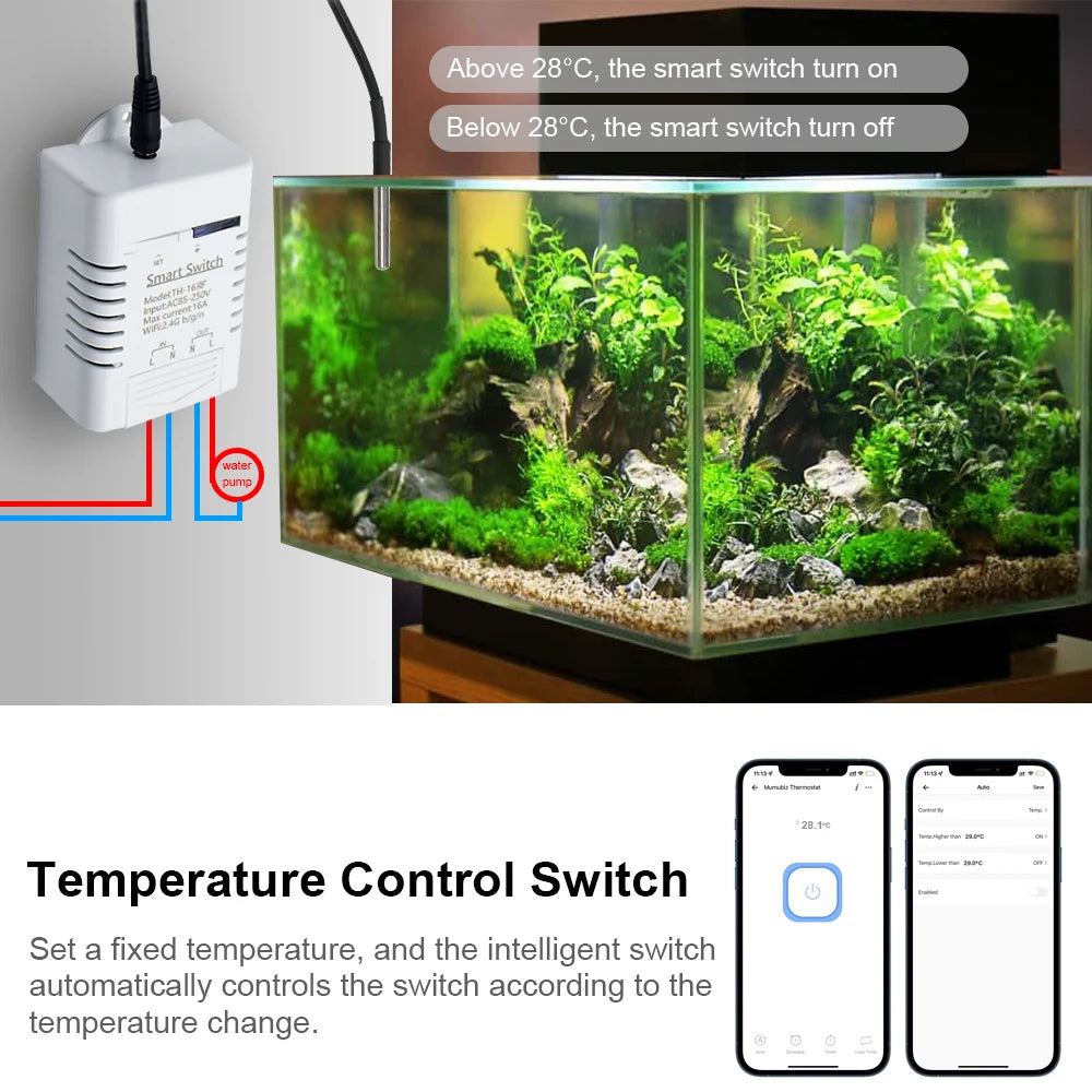 Tuya Wifi Switch Monitoring Temperature Wireless Waterproof Probe Temperature Sensor Alexa Google Home