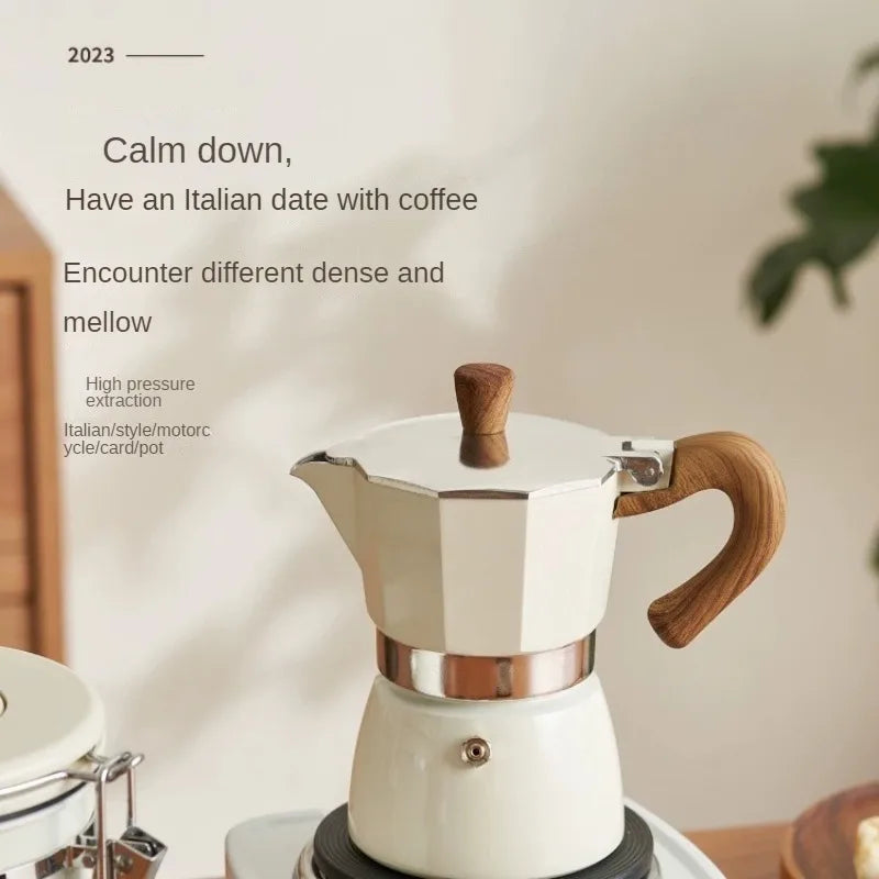 150-300ml Coffee Pot Espresso Mocha Pot Household Type Cookware Electric Pottery Single Valve Extraction Kettle Hand Coffee Pot