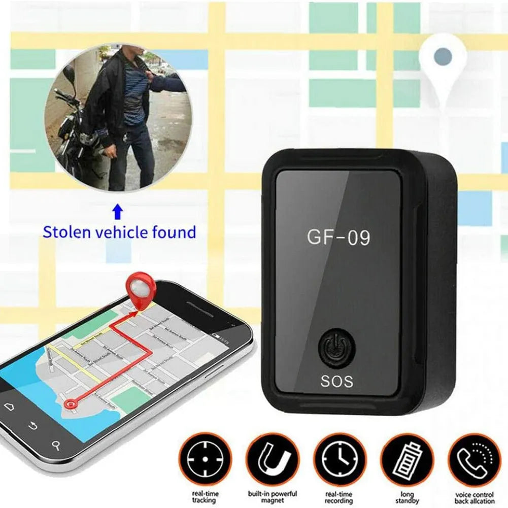 Mini GF-09 GPS Car Tracker Real Time Tracking Anti-Theft Anti-lost GPS Locator Strong Magnetic Mount Car SIM Message Positioner