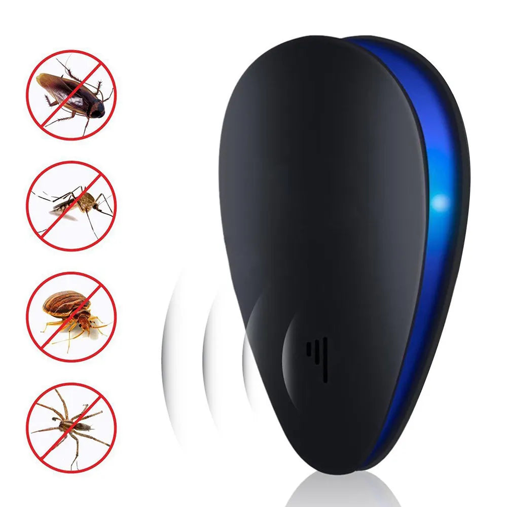 US/UK/EU Plug Ultrasonic Pest Repeller Anti Rodent Mice Cockroach Rat Spider Insect Mosquito Killer Electronic Repellent Home