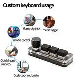 Macropad Macro Mechanical Keyboard RGB Mini Gaming Custom Programming Knob Keypads Red Switch 3 Keys For Photoshop