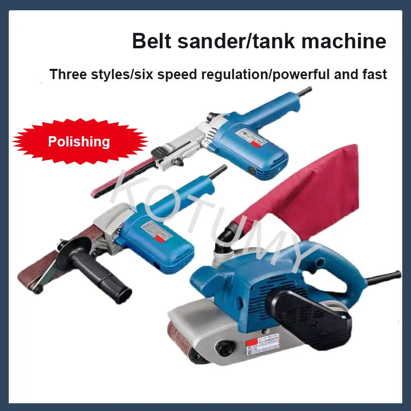 Handheld Belt Sander 550w Grinder Electric Belt Sander Diy Polishing Machine Woodworking Sandpaper Grinder For Wood Metal