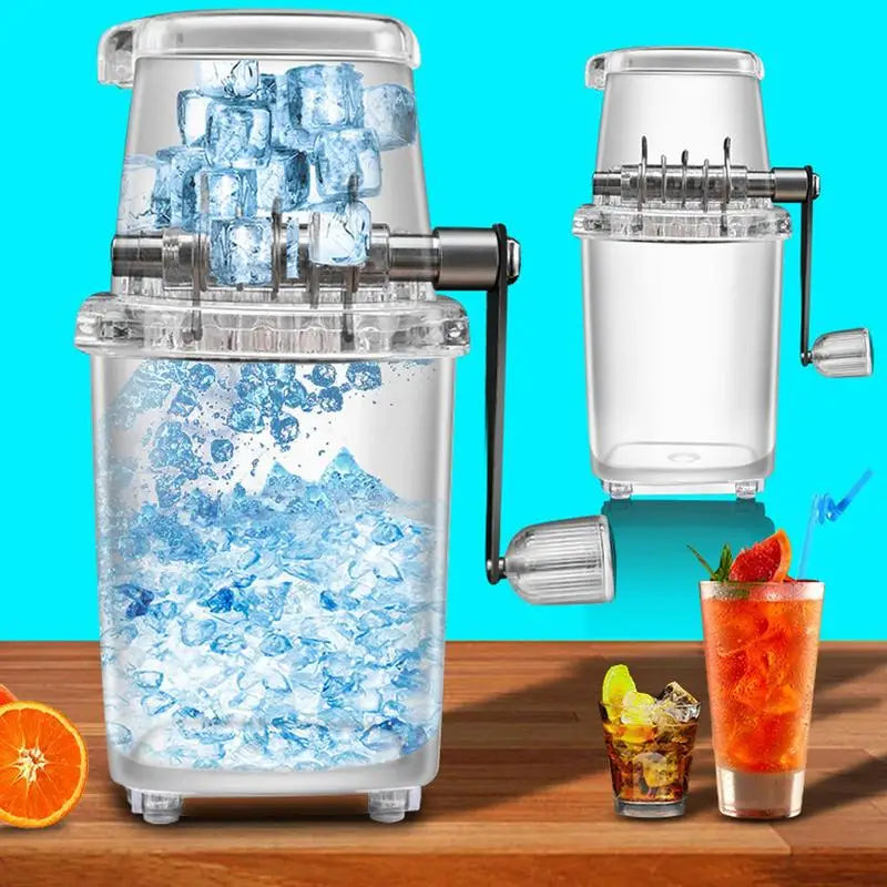 Ice Crusher Hand-Crank Ice Shaver And Snow Cone Machine Portable Ice Crusher And Shaved Ice Machine For Flavored Healthy Snacks