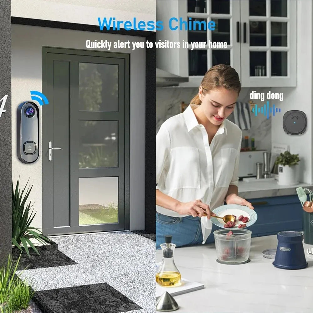 Intelligent Wifi Visual Doorbell Wireless Visual Doorbell Remote Home Monitoring Graffiti Scheme Video Voice Intercom