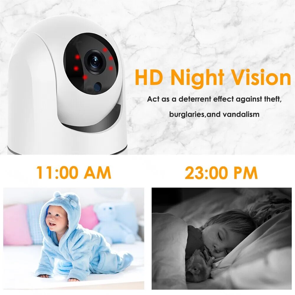 Larmcam IP Camera 5G WiFi Baby Monitor 1080P Mini Indoor CCTV Security 2K 4MP AI Tracking Audio Video Surveillance Camera Alexa