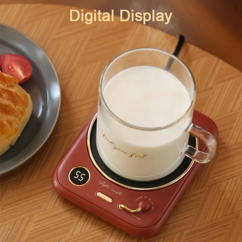 Portable Cup Warmer 110-240V Smart Electric Coaster with 3 Temperature Setting for Glass Teapot Coffee Mug Ceramics Water Bottle
