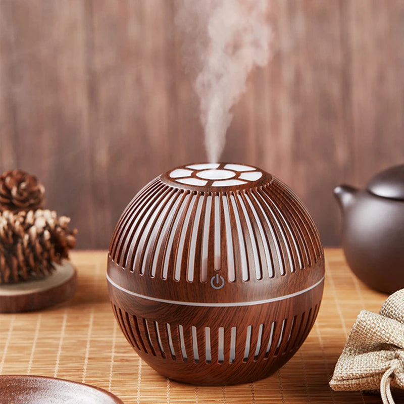 Mini Wood Aromatherapy Diffuser Ultrasonic Nano Spray Air Humidifier Aroma Essential Oil Diffuser Cool Mist Maker