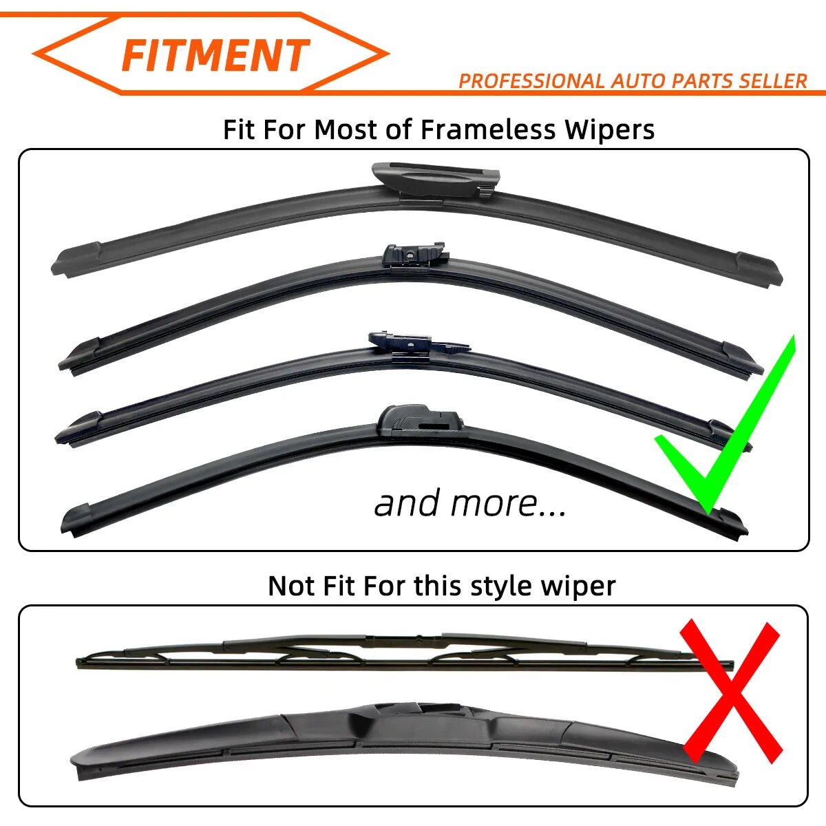 2PCS 35cm To 80cm Car Wiper Rubber Refill Blade Soft Insert Strip DIY Can Be Cut Windshield Wiper Replacement Parts  26" 32"