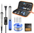 Soldering Iron Kit Adjustable Temperature 220v 60w Solder Welding Tools Ceramic Heater Soldering Tips Desoldering Pump