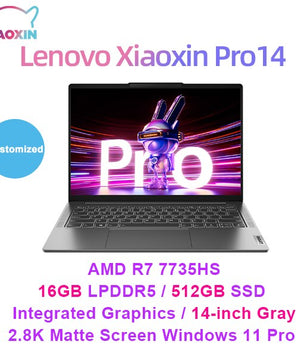 2023 Lenovo Laptop Xiaoxin Pro14 6th Gen AMD R7 7735HS 16GB 512G/1T/2TB SSD 14-Inch 120Hz IPS Full Screen Notebook Computer PC