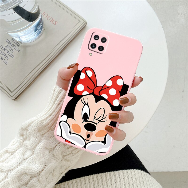 A12 4G Phone Case For Samsung Galaxy A12 M12 F12 4G Mickey Mouse Disney Soft Cover For Samsung A 12 4G F12 M12 4G Bumper Fundas