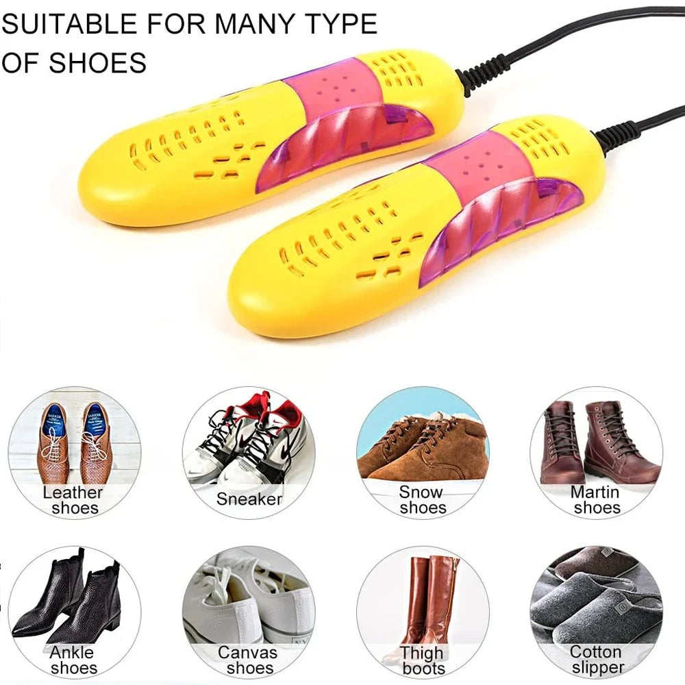 Free Shipping Race Car Shape Voilet Light Shoe Dryer Foot Protector Boot Odor Deodorant Dehumidify Device Shoes Drier Heater