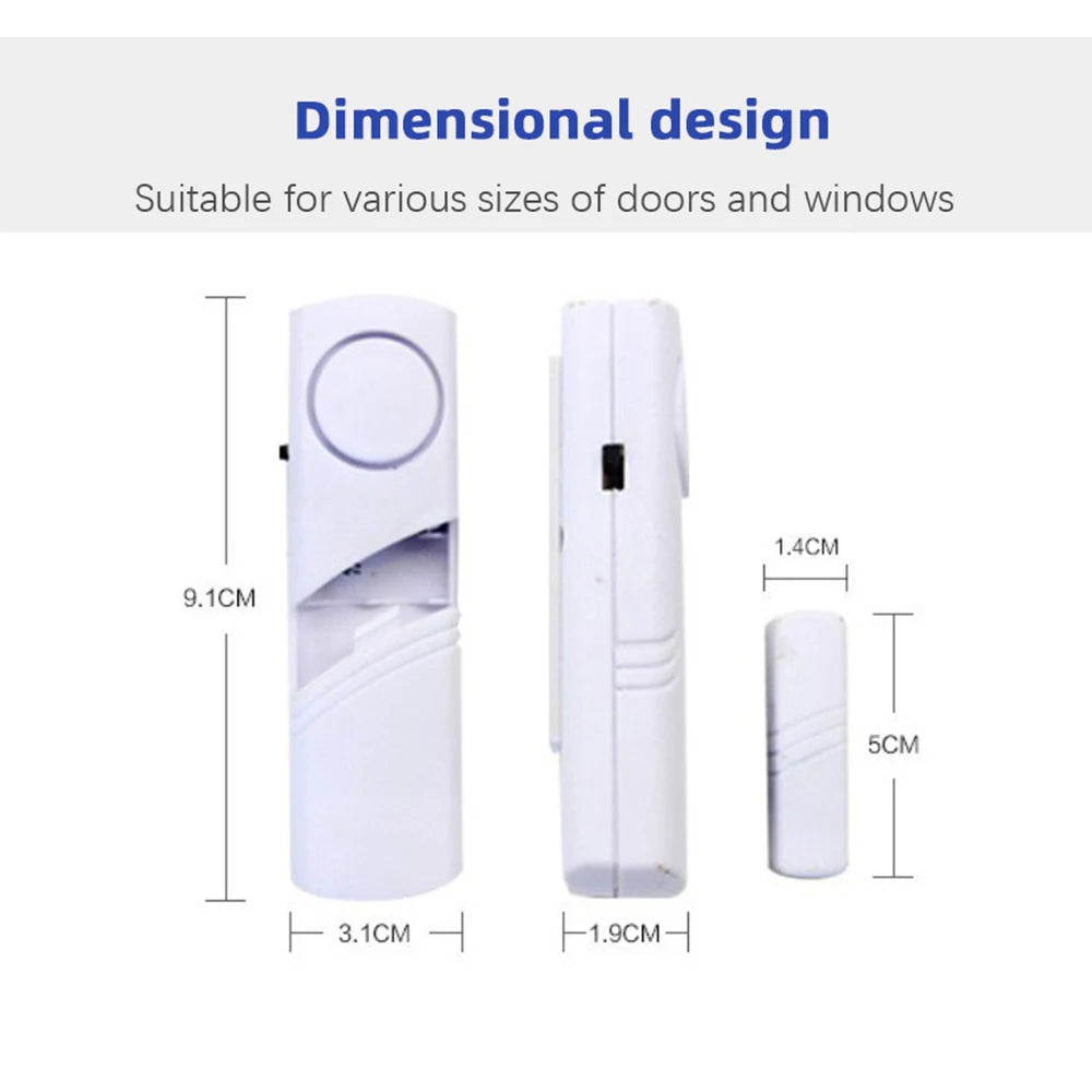 1~10PCS Simple Anti-theft Door And Window Alarm Home Wireless Security Alarm Magnetic Triggered Door Alarm For Home Security