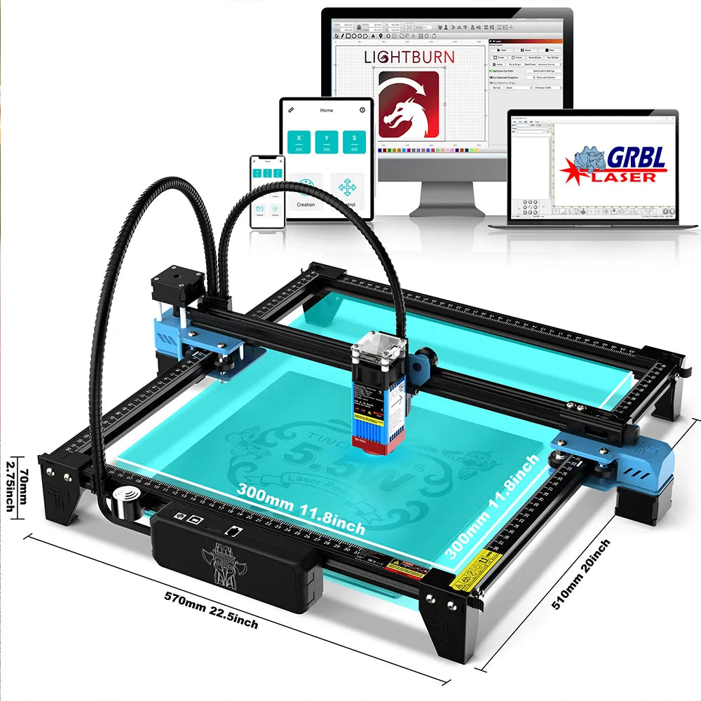 TwoTrees TTS-55 Pro Laser Engraver Wifi Offline Control 40W/80W Laser Engraving Cutting Machine 445±5nm Blue Light CNC Machine