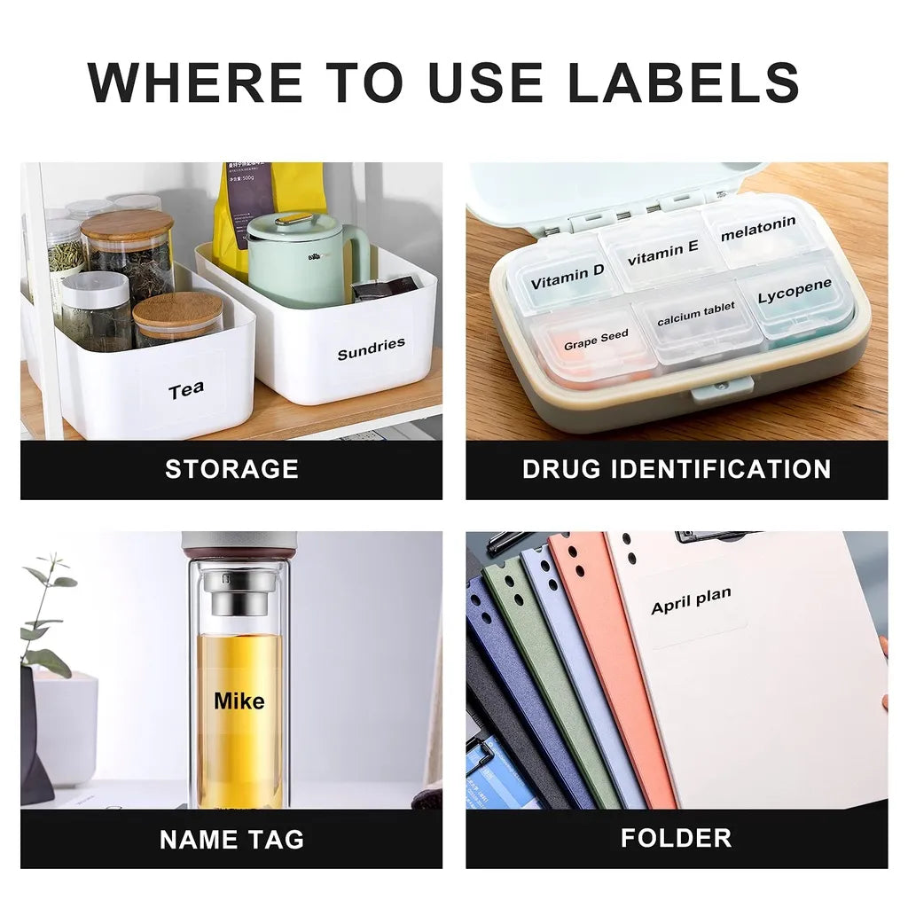 【Buy 2 get 10% off】Niimbot B1 B21 B3S Label Maker Sticker Thermal Label Paper Roll Round White Transparent Price Tag Labels