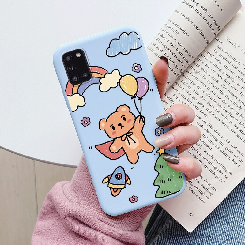 Soft Case For Samsung Galaxy A31 A41 Phone Cover Cute Flowers Butterfly Fundas TPU Coque For Samsung A31 A 31 a 41 Bumper Cases