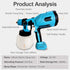 Electric Spray Gun Cordless Handheld Paint Sprayer 1000ml Auto Furniture Steel Coating Airbrush Fit Makita 18-21V Battery