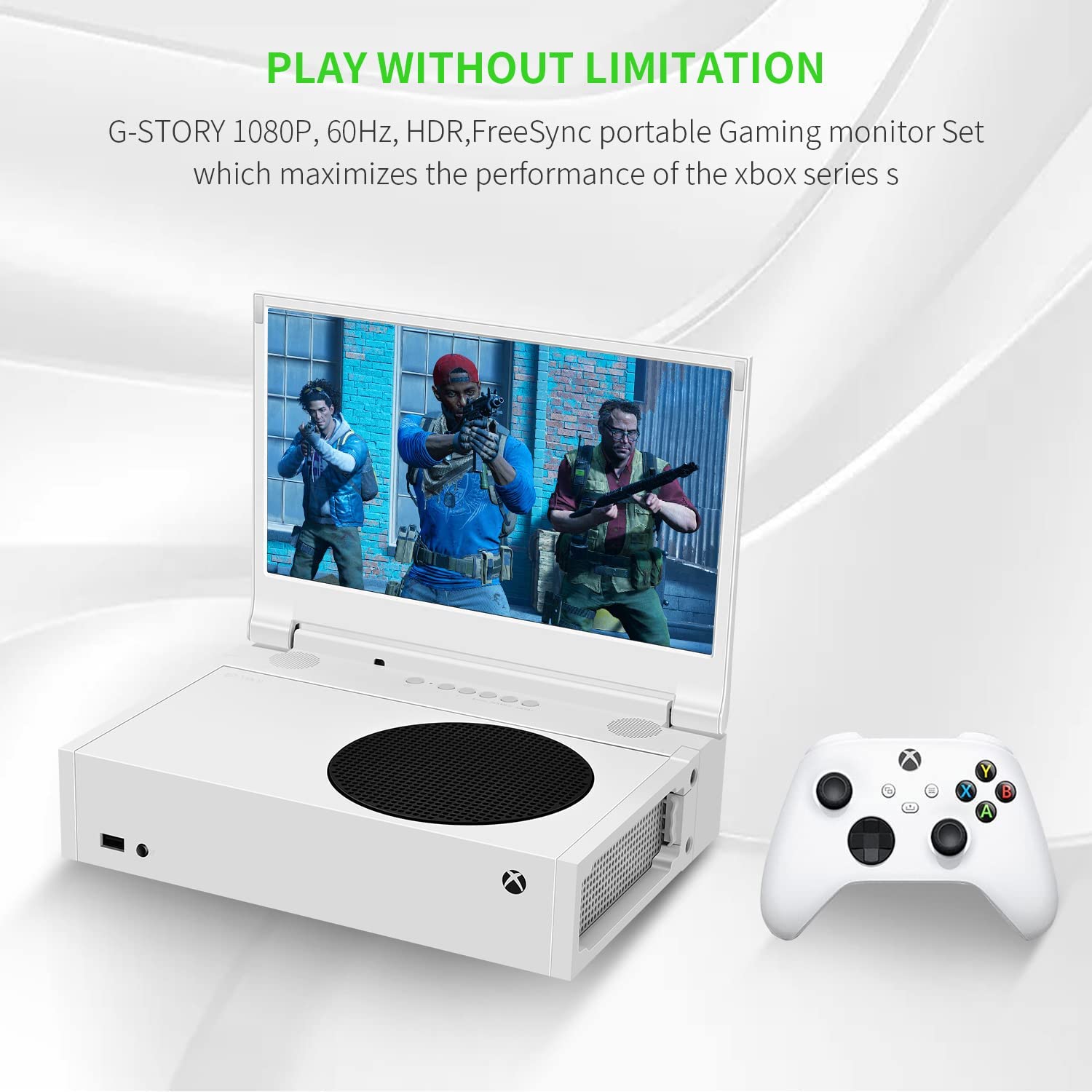 4k Ips HDR 2k 144hz Xbox Series S Portable Gaming Portable Monitor 12.5 Inch Display with Two HDMI HDR Game Mode Travel Monitor