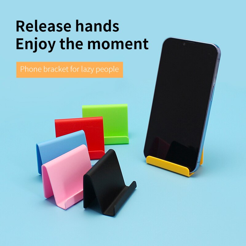 Universal Mini Mobile Phone Holder Plastic Support for Cell Phone 6 Colors Smartphone Stand for Iphone 13 Mi 9 Samsung S10