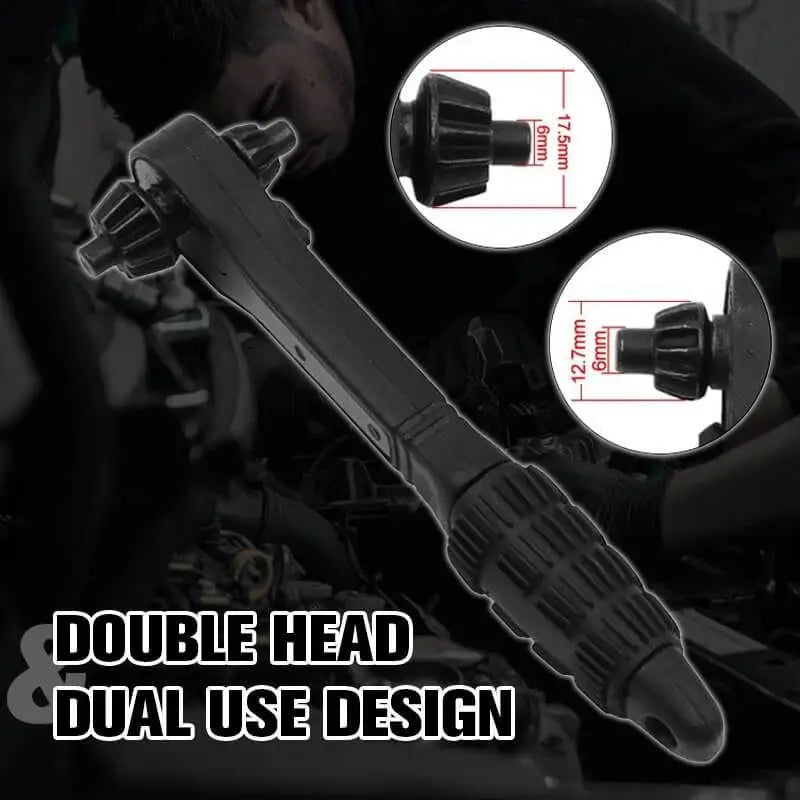 2-in-1 Drill Chuck Key Ratchet Spanner Universal Wrench Hand Drill Chuck Key Drill Electric Ratchet Wrench Spanner Hand Tool