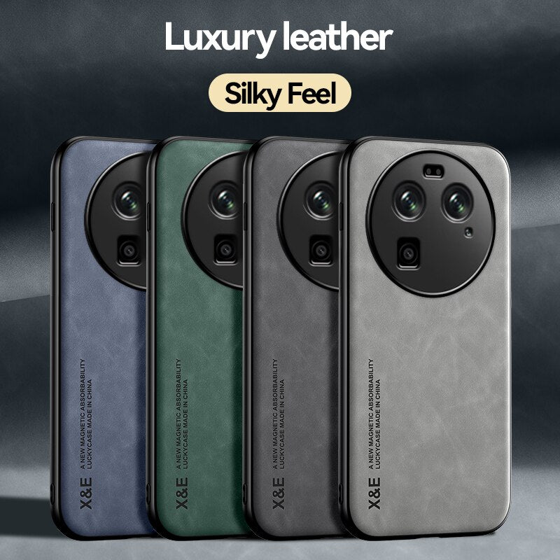 Case For OPPO Find X6 Case Leather Silicone Cover For OPPO Find X6 Pro Phone Case OPPO FindX6 Pro Cover