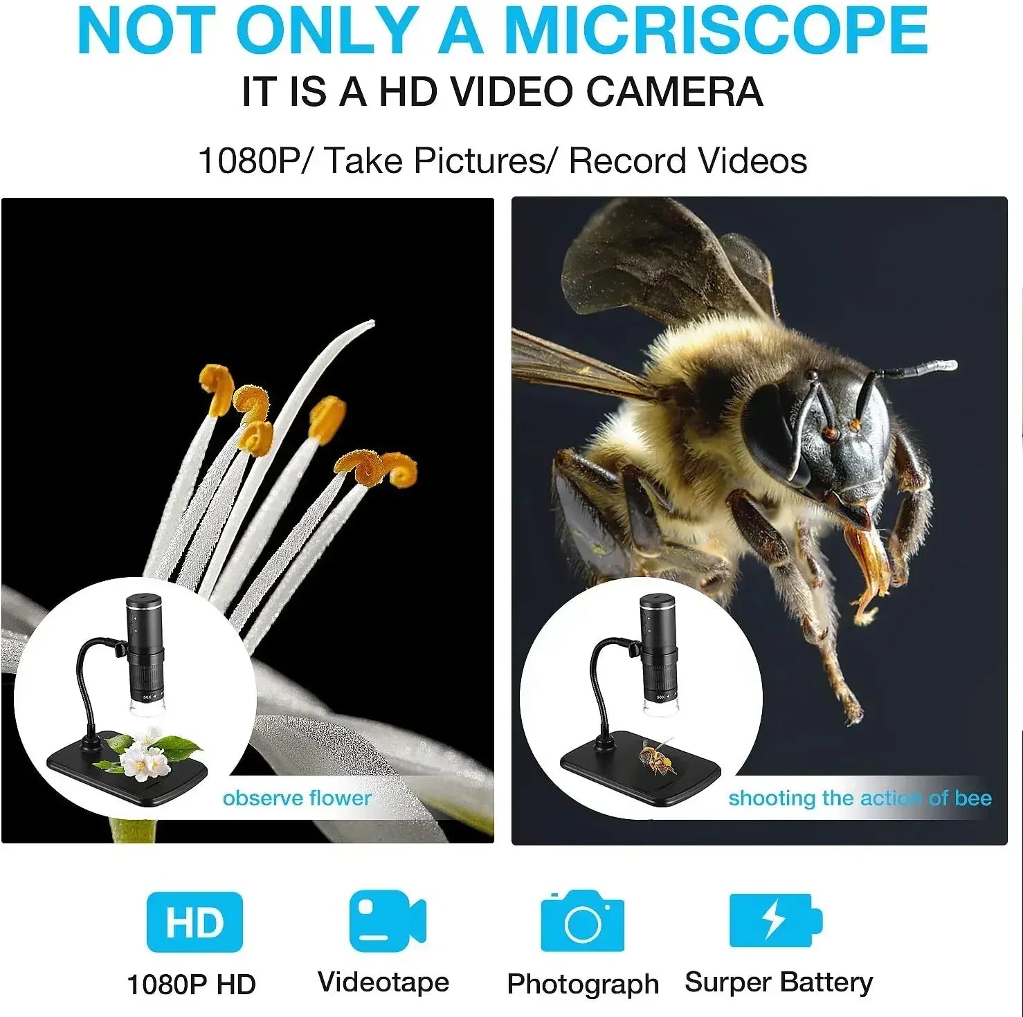 Microscope Magnification 50x-1000x Wireless Inspection Iphone Ipad HD For Camera USB Flexible With Handheld Digital PC Stand