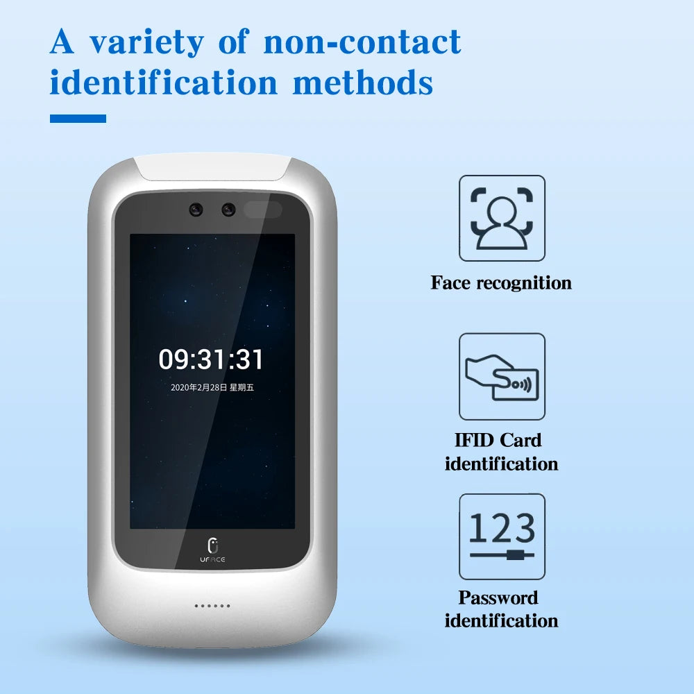 5 inch TCP/IP Wifi USB Dynamic Face Recognition Access Control Time Attendance Employee Time Clock Face Attendance 3000 Face