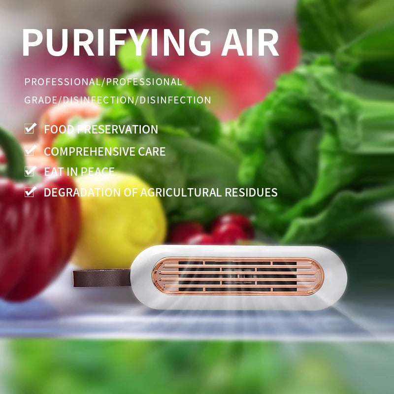 Refrigerator Deodorizing Sterilizer Household Kitchen Ozone Generator Air Purifier Keeping Fresh Rechargeable Deodorant Tool