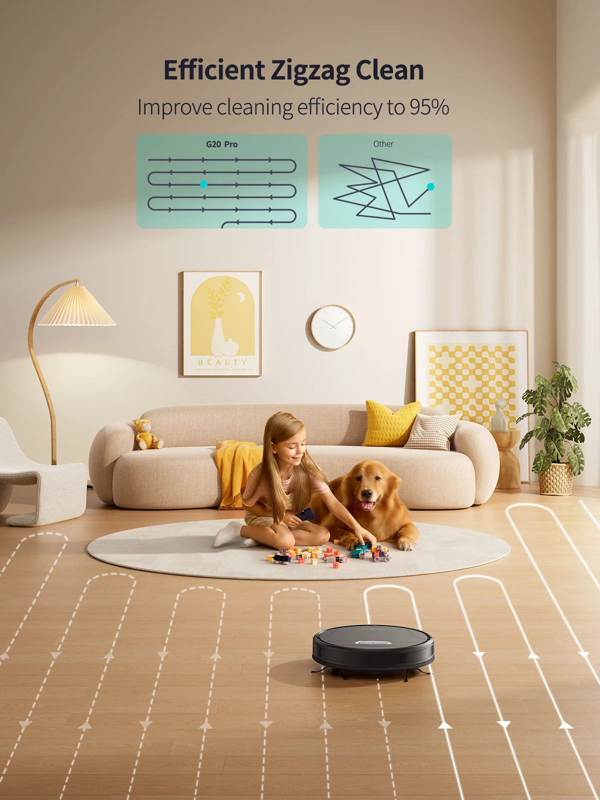 Honiture Robot Vacuum Cleaner G20pro 4500pa 3 in 1 Sweeping and Mop Robot Strong Suction Self-Charging Smart Barrier Robot