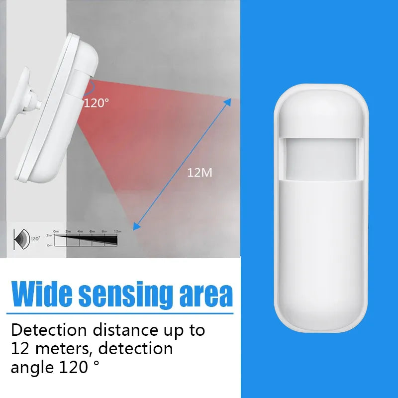 PIR Motion Sensor Detector 433MHz eV1527 for Tuya WIFI Home GSM Alarm System Wireless Infrared Motion Detector