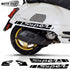 For Vespa GTS 250 GTS 300 GTV 250 GTV 300 GTS250 GTS300 GTV300 GTV300 Scooter Sticker Set Side Body Decals Waterproof