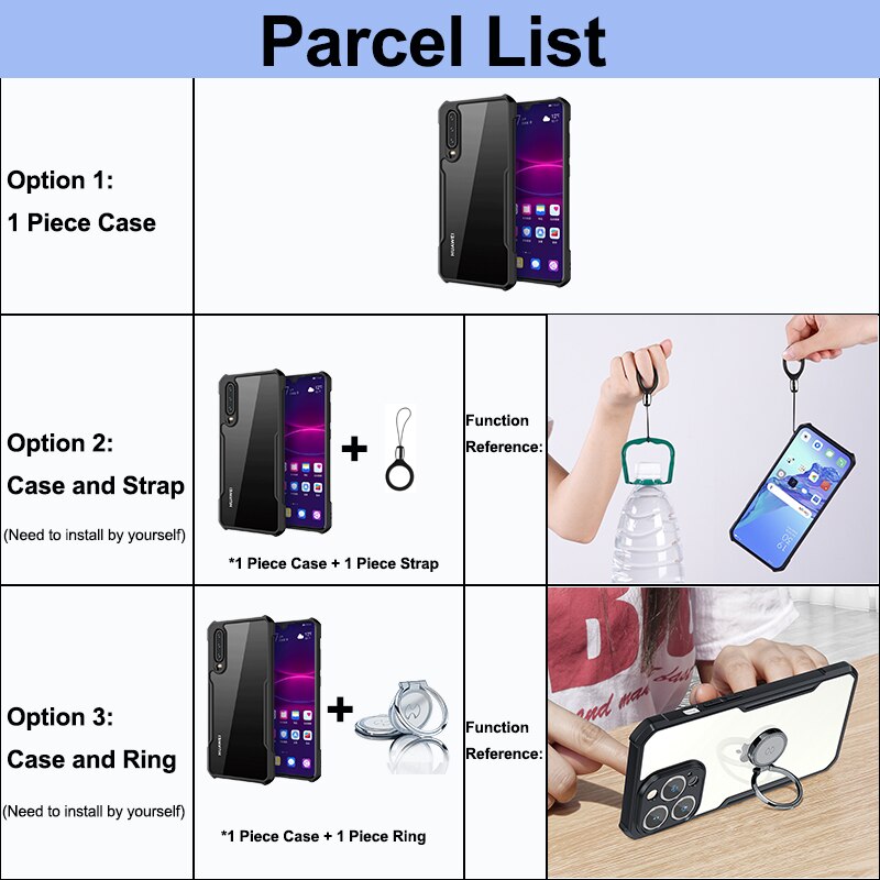 Xundd Shockproof Case For Huawei P30 Pro, Protective Bumper Transparent Phone Cover For Huawei P30 P40 P50 Pro Pro+ Case Чехол