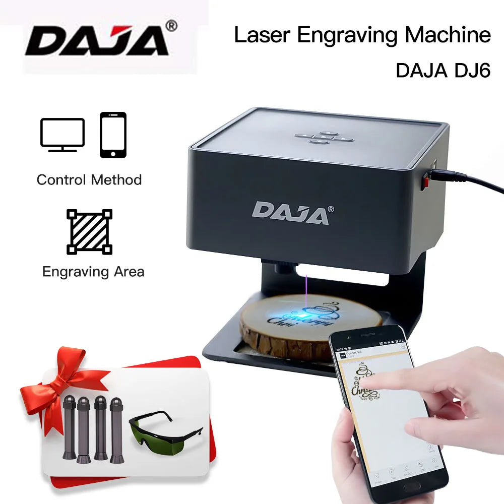 DIY Laser Engraver CNC Laser Engraving Fast and Cutting Machine Logo DAJA DJ6 Printer Cutter Woodworking Machines  Wood Plastic