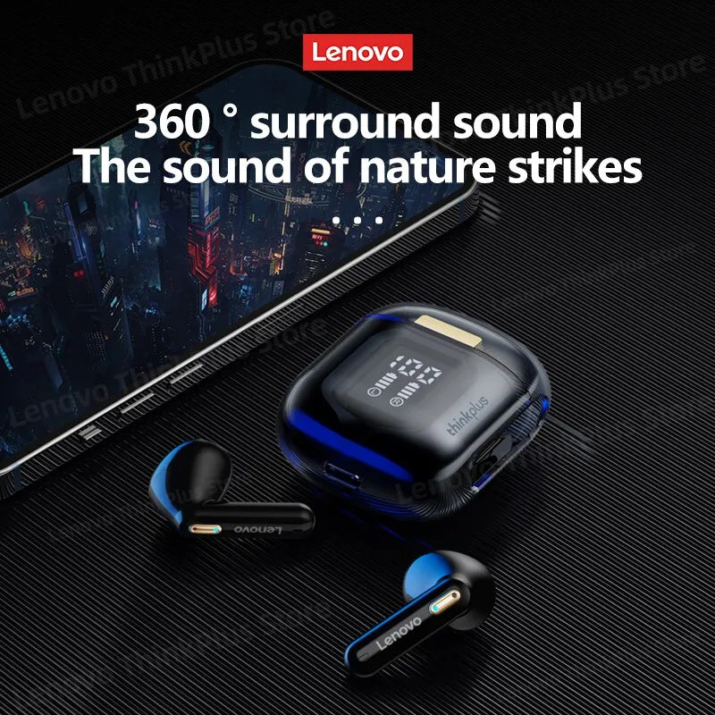 Lenovo LP6 Pro Bluetooth 5.3 Earphones TWS Sports Headphones Wireless Earbuds Dual HD Mic Headset LED Display Gaming Earphones