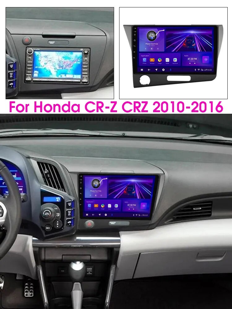 Tiebro Headunit Car Radio For Honda CR-Z CRZ LHD 2010-2016 GPS Navigation 2Din Android 10 Stereo Receiver Multimedia Carplay DSP