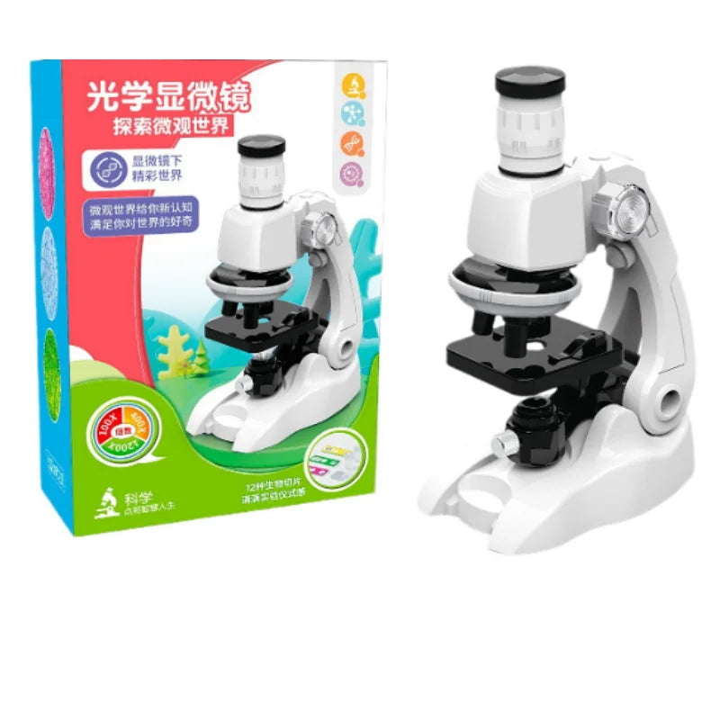 Microscope Kit Laboratory LED1200X Home School Science Education Toy Gifts Children's Fine Biology Microscope