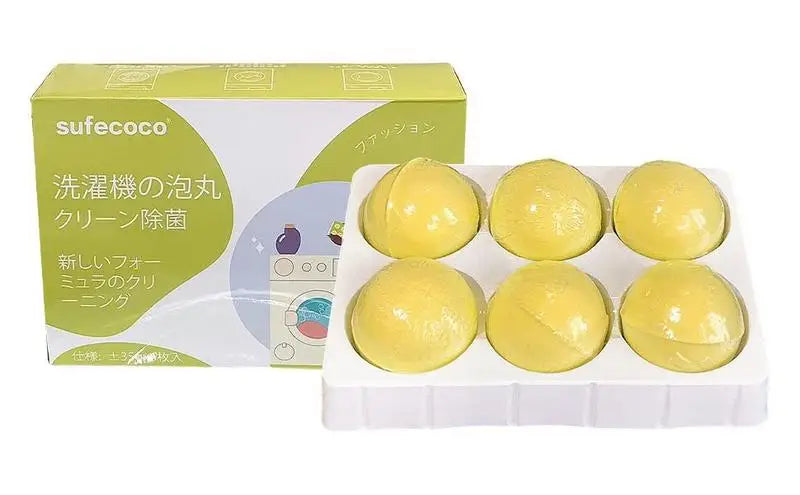 Washing Machine Cleaning Tablets 6 Pcs Portable Large Foaming Balls Multipurpose Deep Odor Removing Tablet For Washing Machine