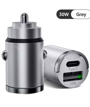 Mini 100W USB Car Charger Type C QC3.0 PD Car Chargers Fast Charging Car Phone Charger Adapter For iphone Samsung Huawei Xiaomi