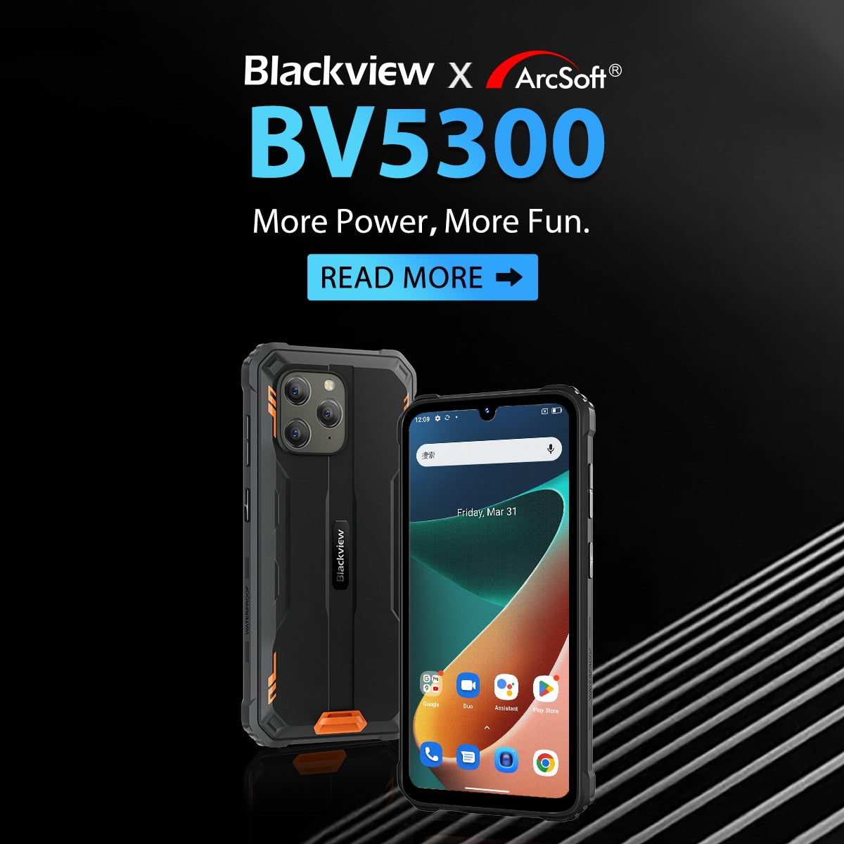 Blackview BV5300 Rugged Phone 4GB 32GB Smartphone IP68 Waterproof Android 12  Mobile Phone ArcSoft Cameras 6580mAh 4G Cellphone