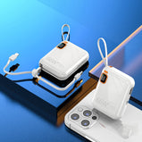 Portable Power Bank 10000mah PD20W Detachable USB to TYPE C Cable Two-way Fast Charger Mini Powerbank  for iPhone Xiaomi Samsung