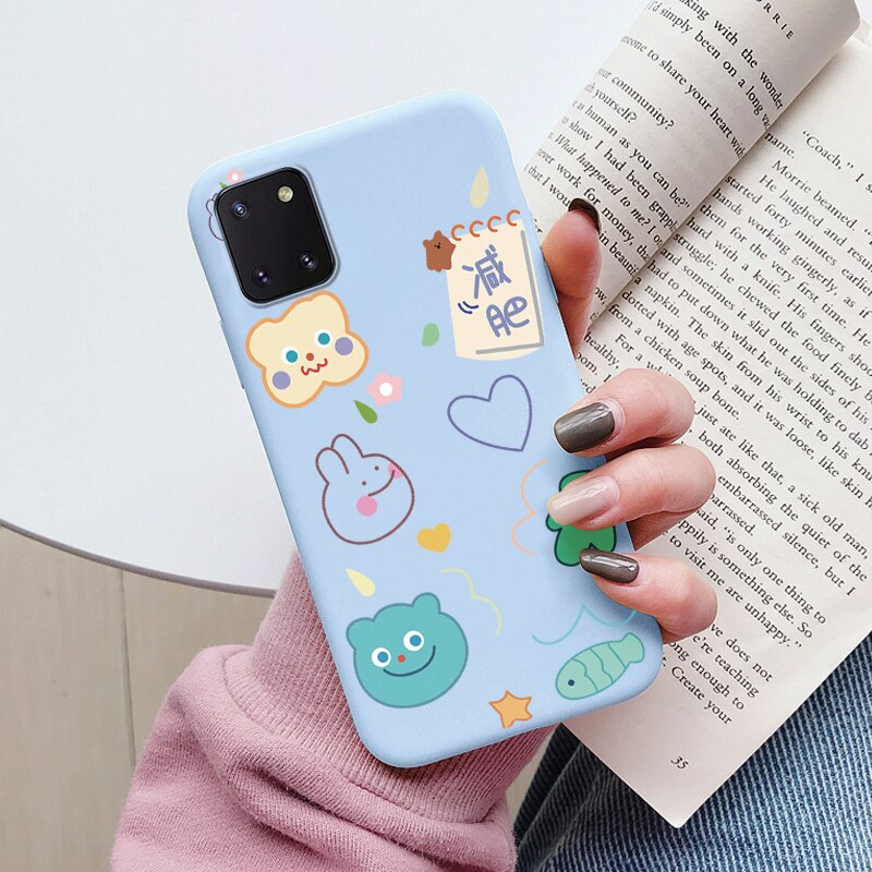Soft Case For Samsung Galaxy Note 10 Lite Phone Cover Cute Flowers Butterfly Fundas TPU Coque For Samsung Note 10 Lite Bumper