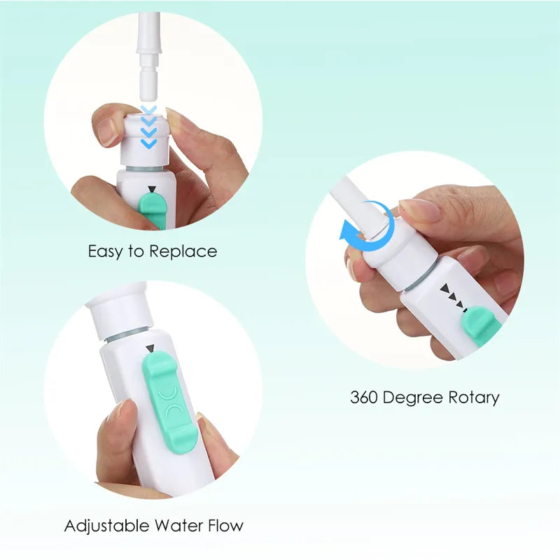 Dental Water Flosser Faucet Oral Irrigator Floss Dental Irrigator Portable Dental Water Jet Teeth Cleaning Mouth Washing Machine