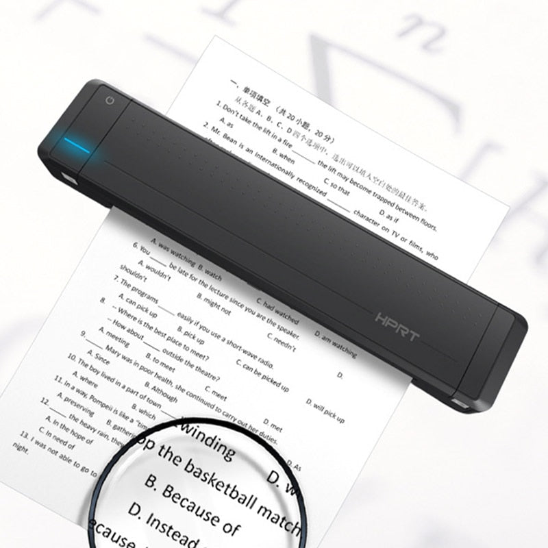 MT800 Portable A4 Thermal Printer Wireless Bluetooth Cell Phone Printing Homework Office Home Small Printer Special Ribbon