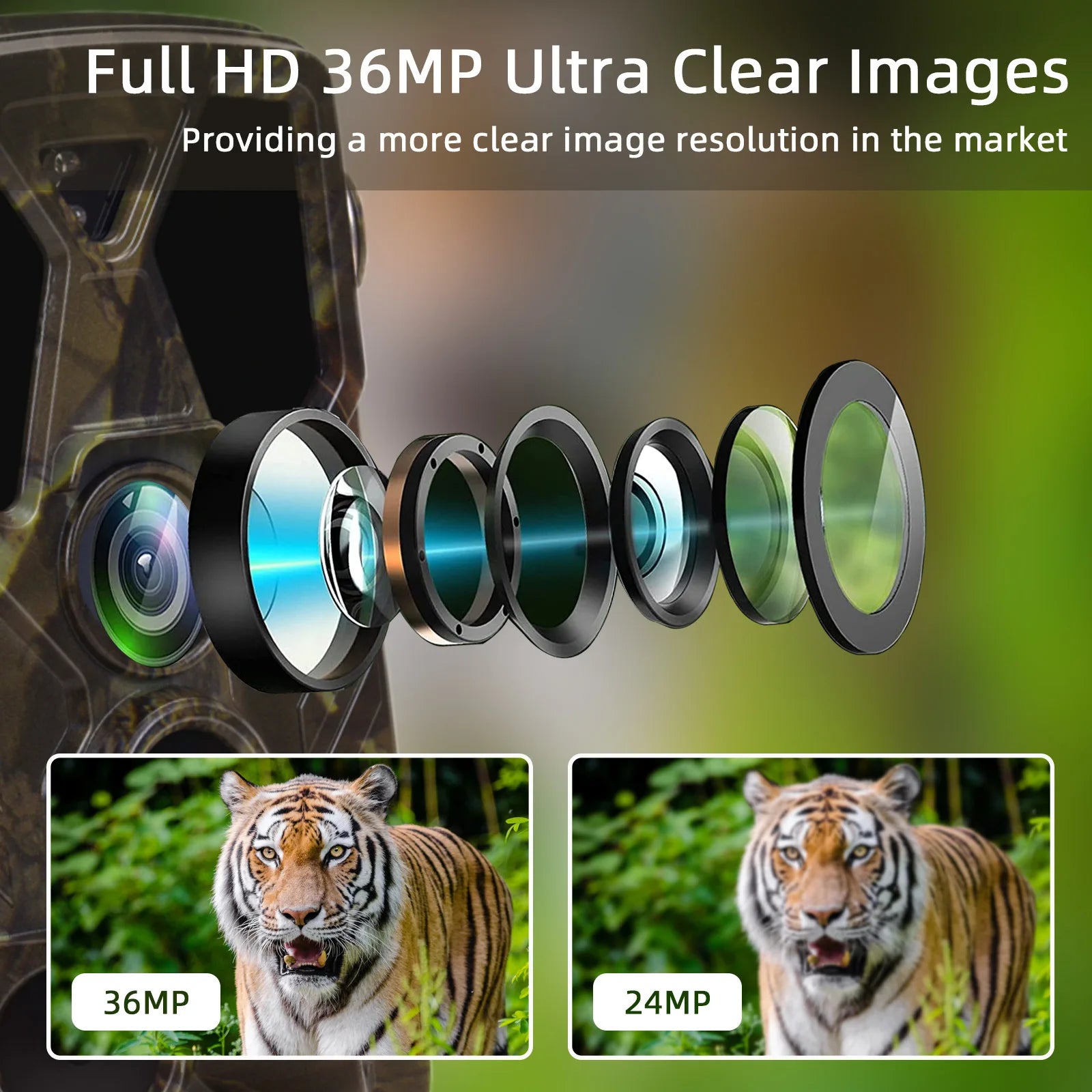 24MP HC-812A Wildlife Trail Camera Wireless Surveillance Tracking Camera Photo Trap Infrared Hunting Cameras Wildlife