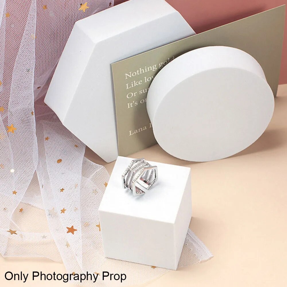 10pcs/set Photography Photo Geometric Cube Props Jewelry Display Shooting Background Prop Solid Foam Photography Photo Accessory