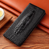 Crocodile Head Genuine Flip Leather Case For Meizu 15 M15 16 16S 16T 16TH 16XS 17 18 18S 18X 20 Note 8 9 Pro Lite Cover Cases