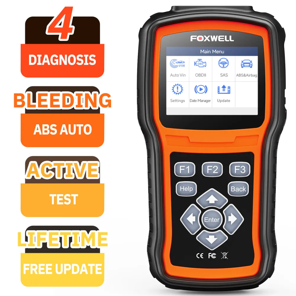 Foxwell NT630 Plus OBD2 Code ReaderABS Bleeding SRS Reset Active Test OBD Diagnosis Scanner Auto Tools