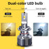 ZTZPIE 12V  3800k 6500K HB3 HB4 9005 9006 H1 H7 H4 H11 Bulb Led Bicolor Lamp CSP 3570 Power Car Headlight Fog Light 300W 90000LM